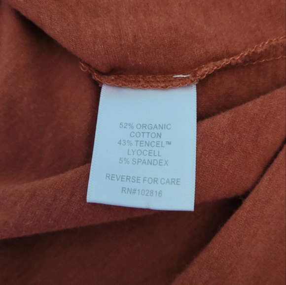 Garnet Hill Women's Size Small Relaxed Fit V- Neck Bat Sleeve Button-up Top - Picture 9 of 9